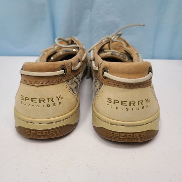 Sperry Top Sider Womens Angelfish Brown Leopard Sequin Size 9 M Boat Shoes - Picture 5 of 6